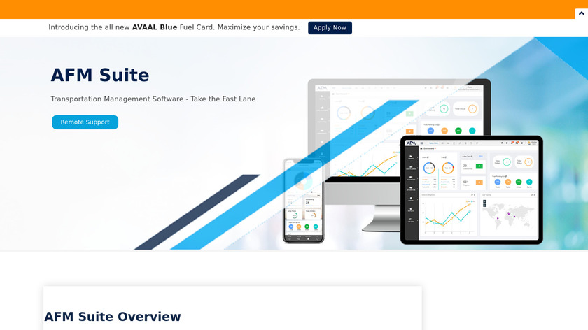 Avaal Freight Management Suite Landing Page