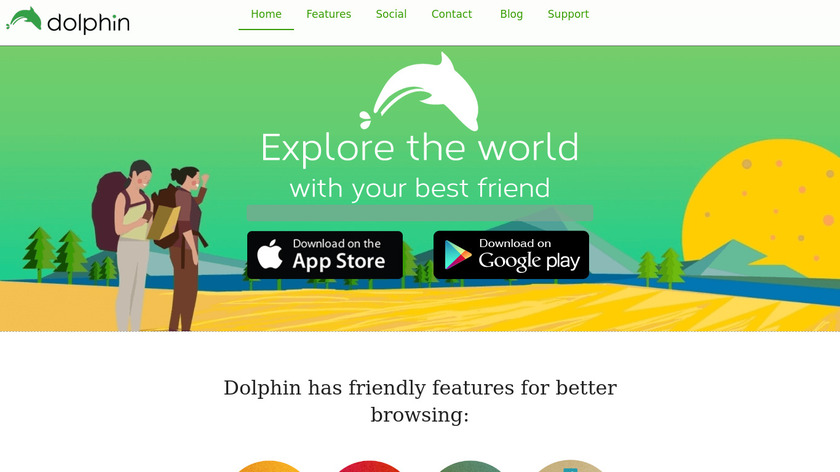 Dolphin Browser Landing Page