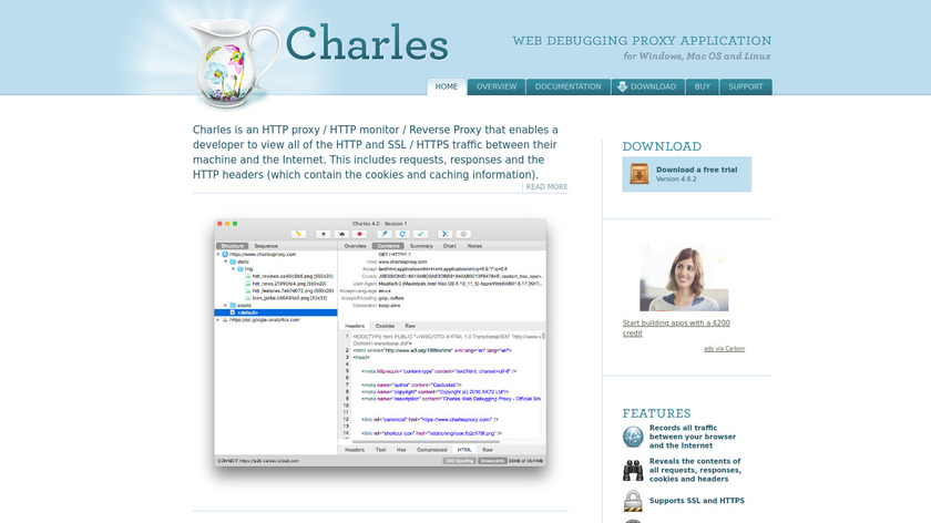 Charles Proxy Landing Page