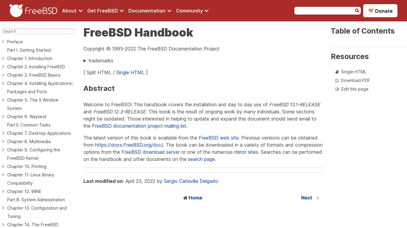 FreeBSD Jails Landing page