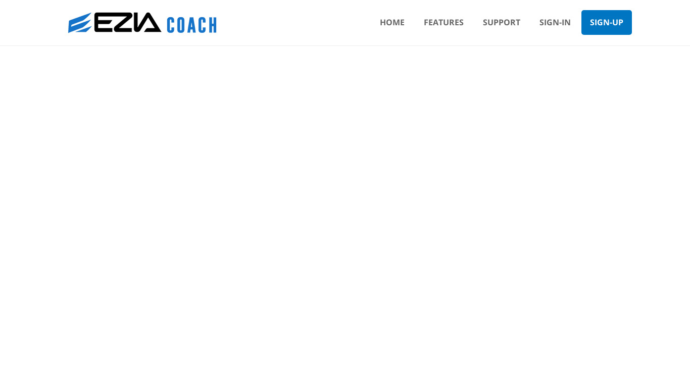 EZIA Coach Landing page