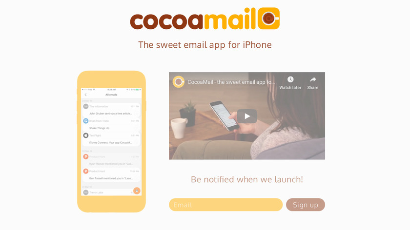 CocoaMail Landing Page