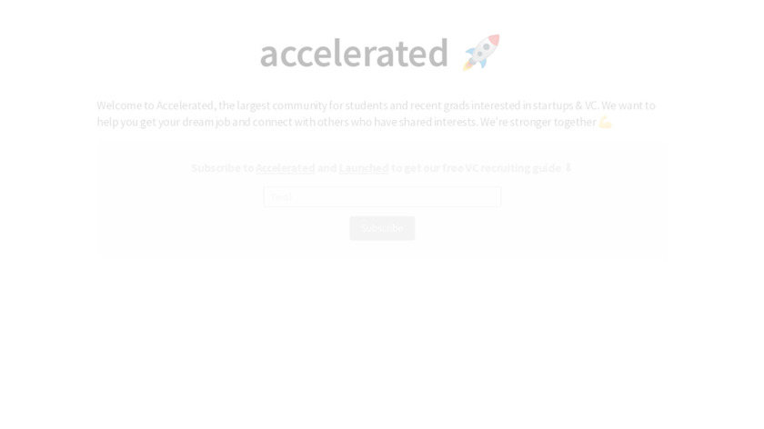 Accelerated Landing Page