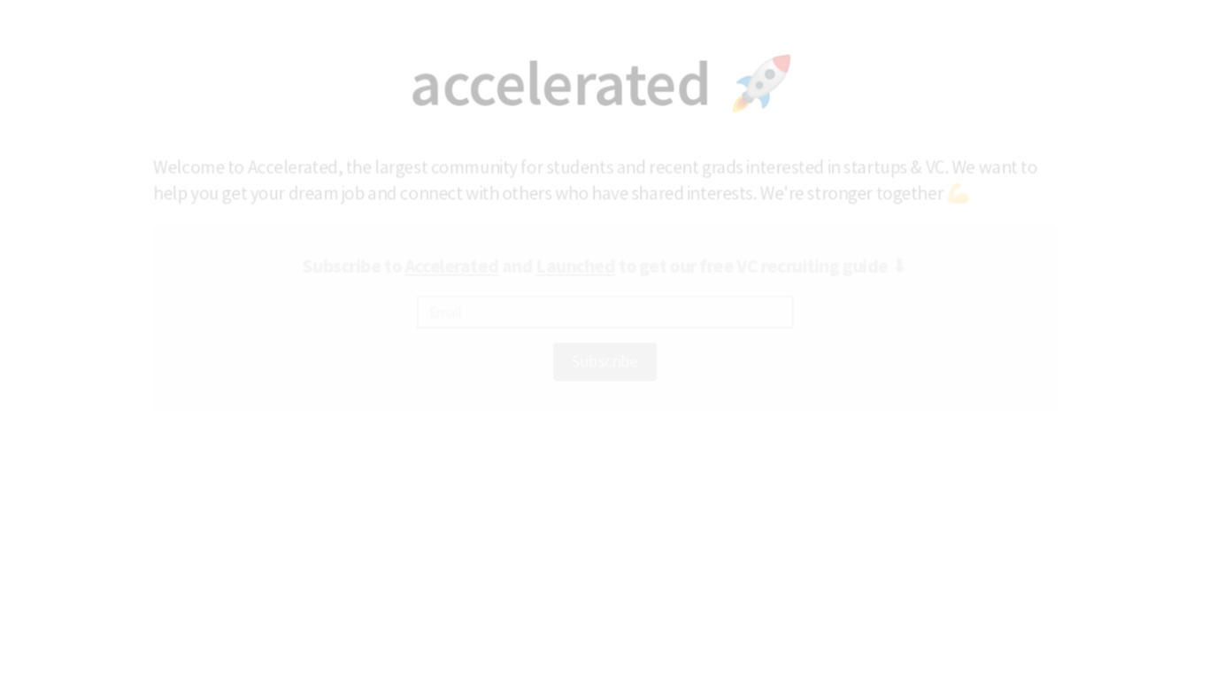 Accelerated Landing page