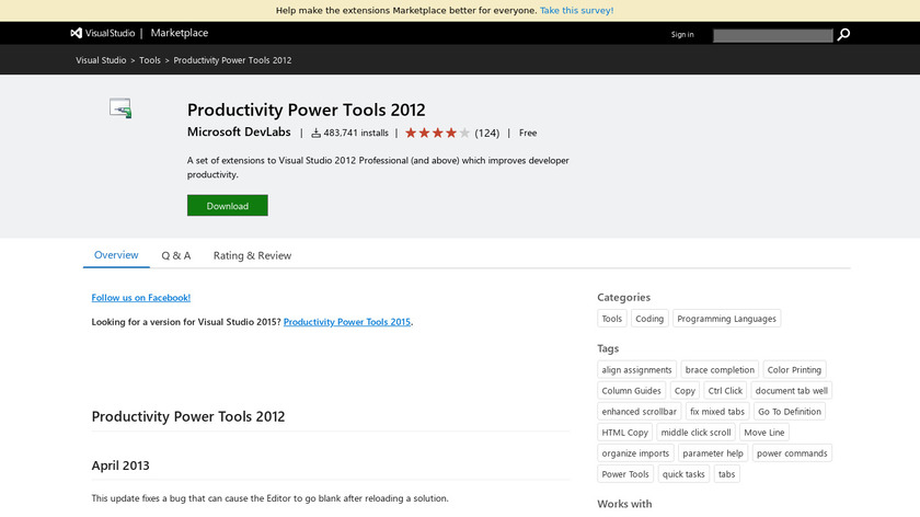 Productivity Power Tools Landing Page