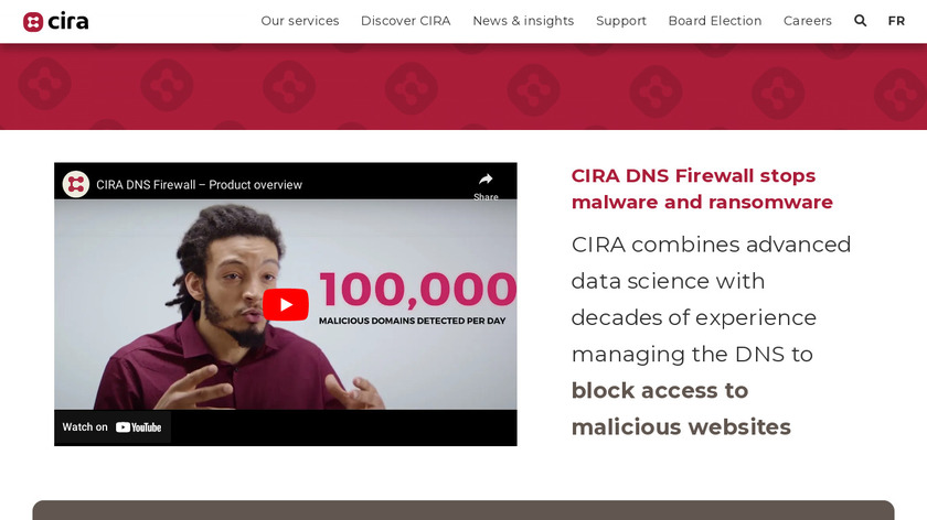 D-Zone DNS Firewall Landing Page