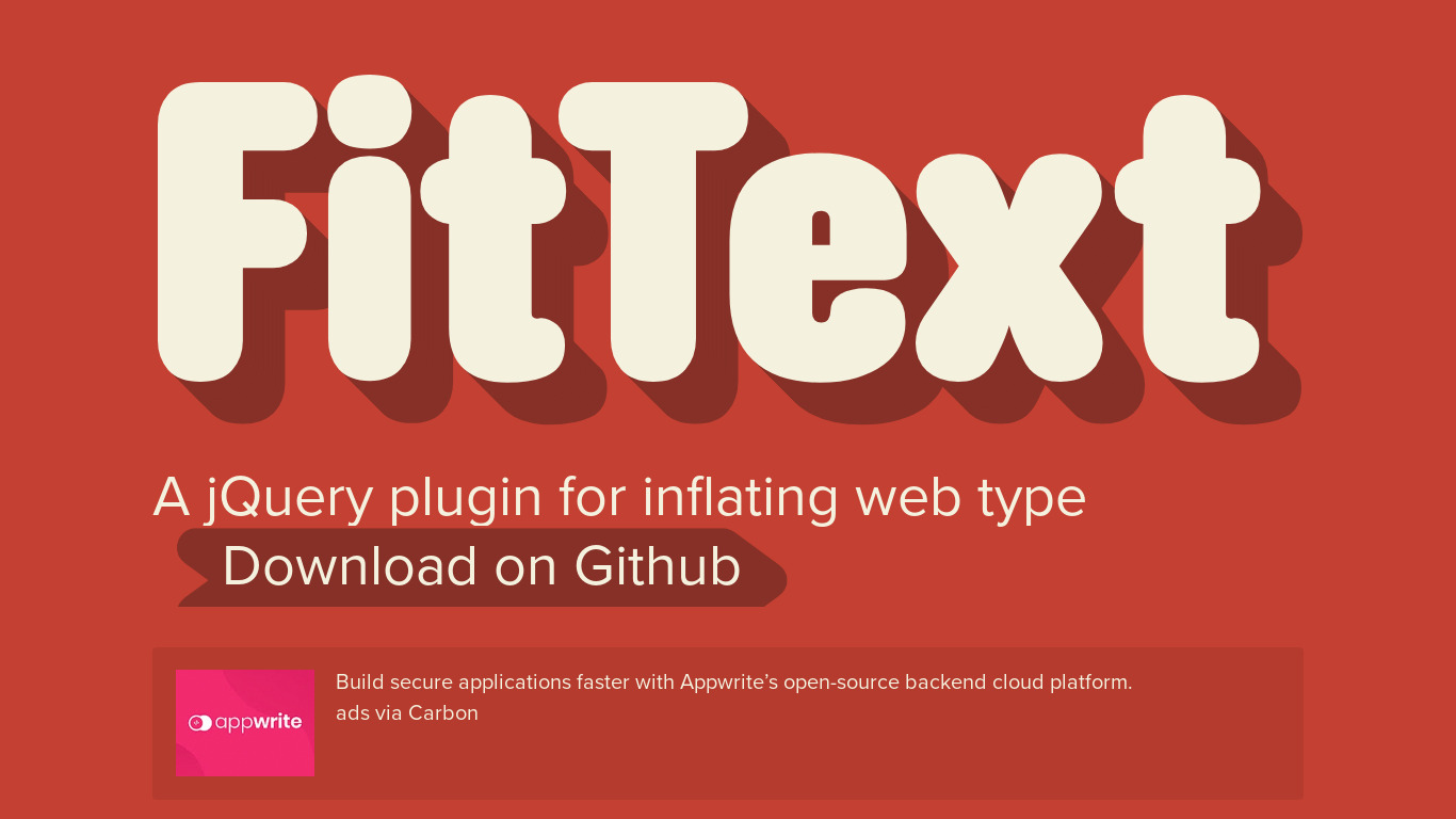 FitText.js Landing page