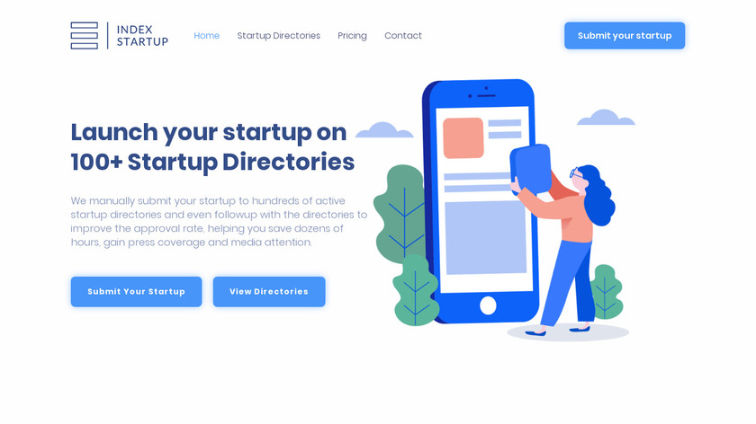 Index Startup Landing Page