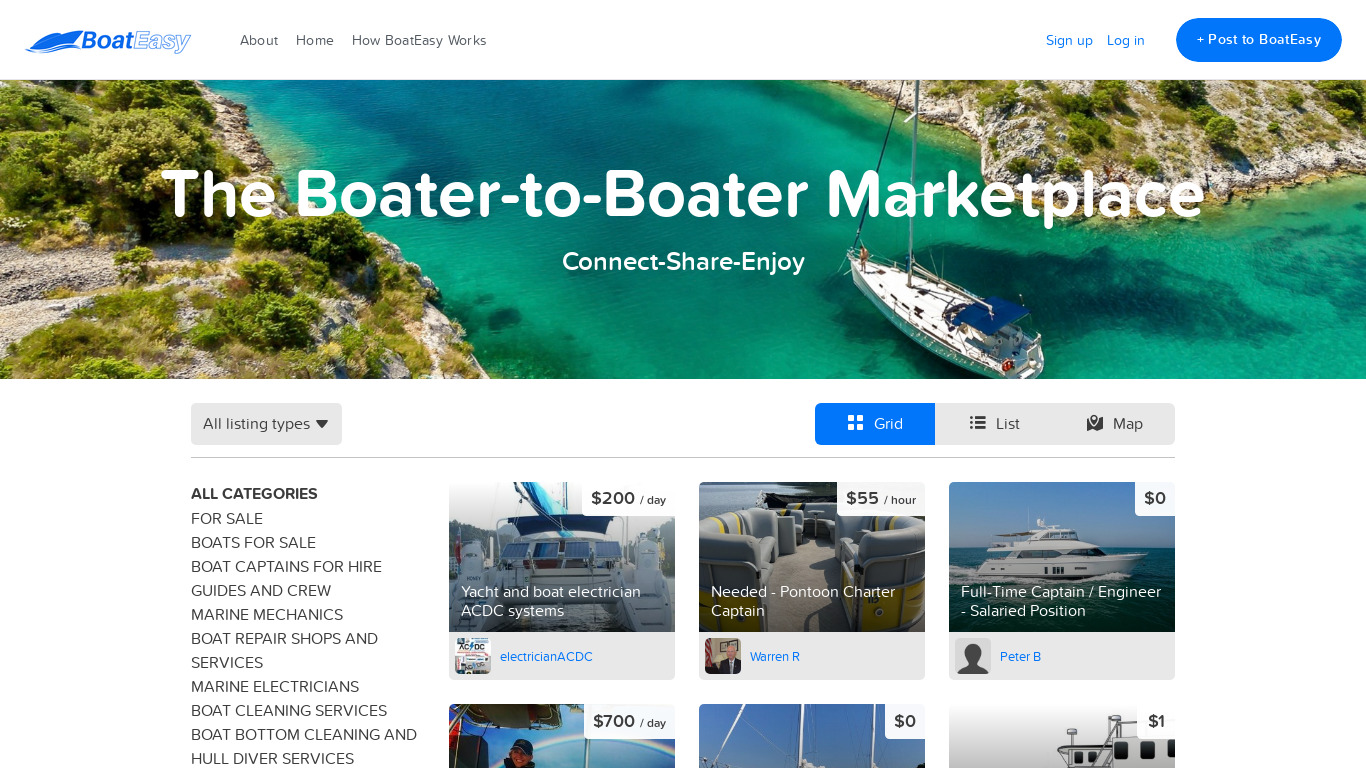 BoatEasy Landing page
