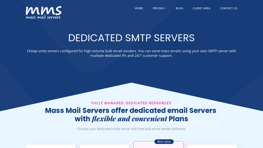 MassMailServers SMTP Server Landing Page