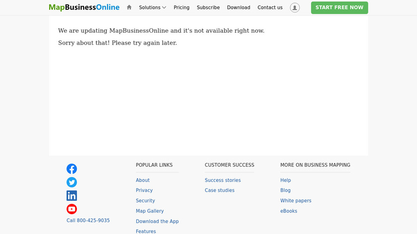 MapBusinessOnline.com Landing Page