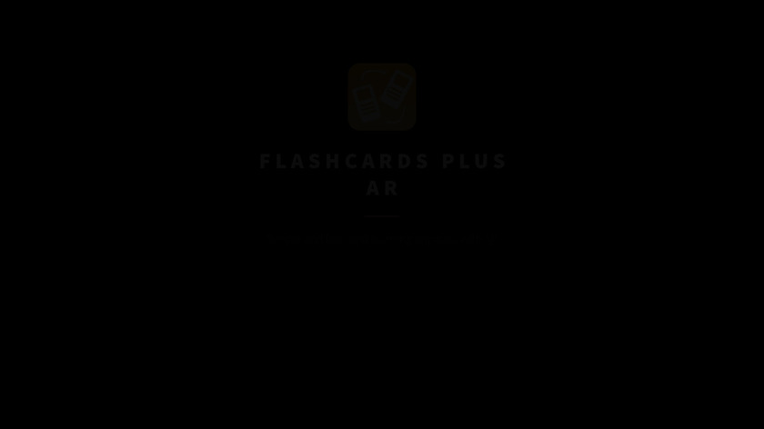 Flashcards + AR Landing Page