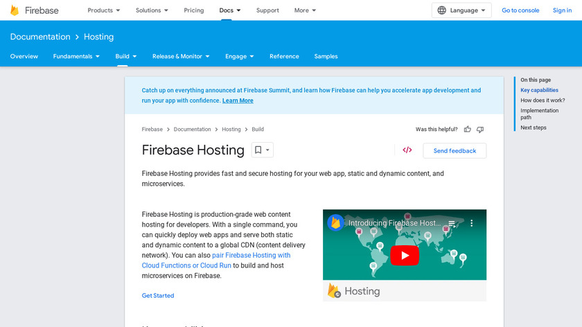Firebase Hosting Landing Page