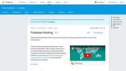 Firebase Hosting screenshot