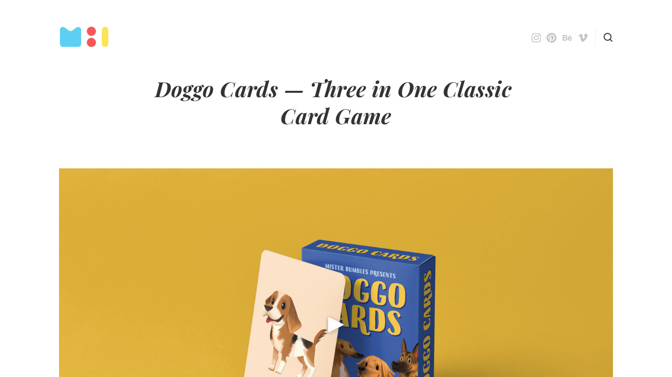 Doggo Cards Landing page