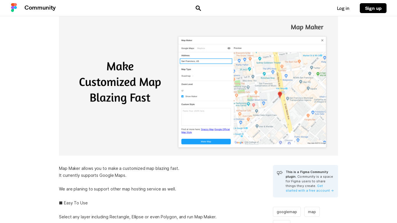Figma Map Maker Landing page