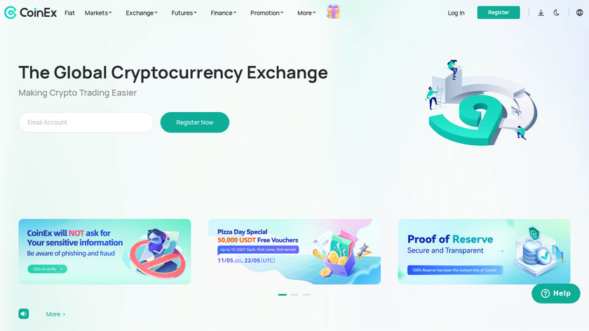 CoinEx Landing Page