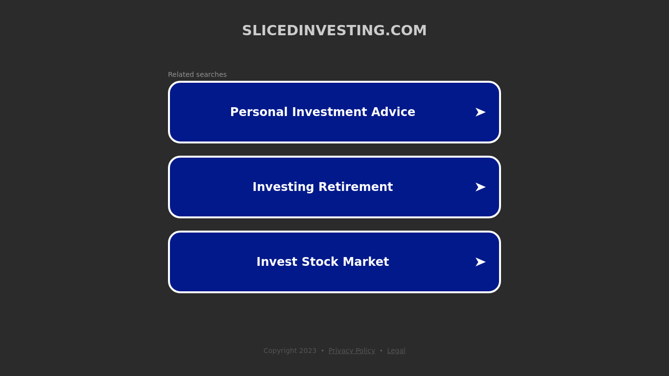 Sliced Investing Landing page
