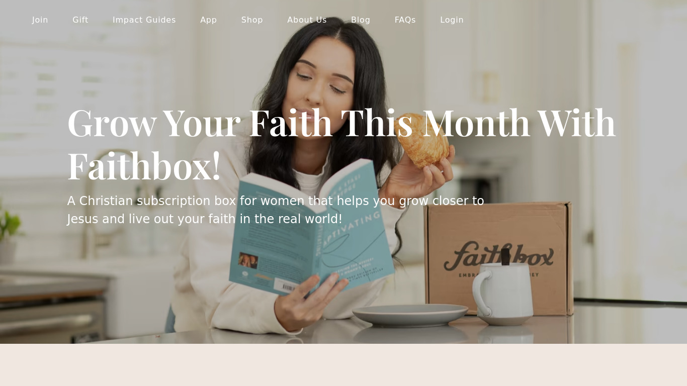 FaithBox Landing page