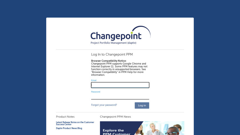Daptiv PPM Landing Page