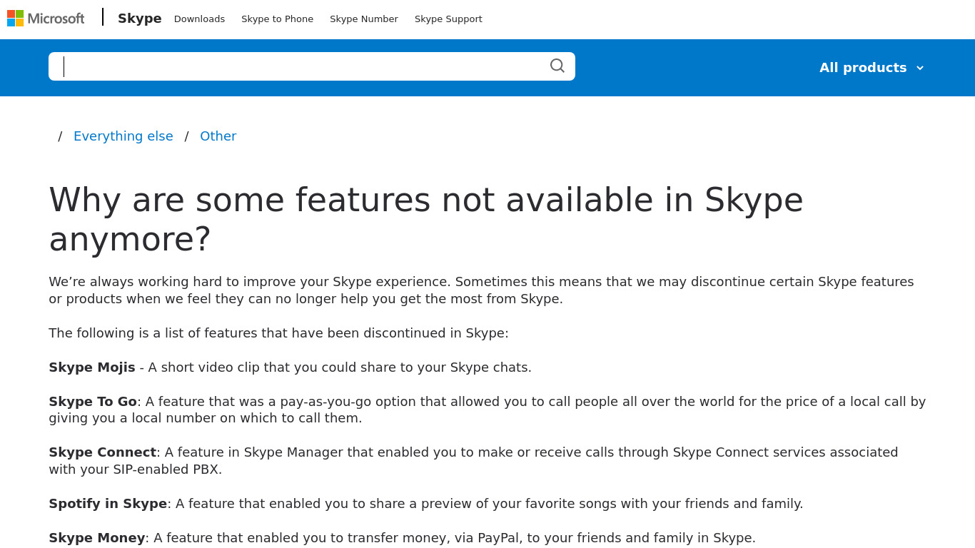 Skype for Slack Landing page