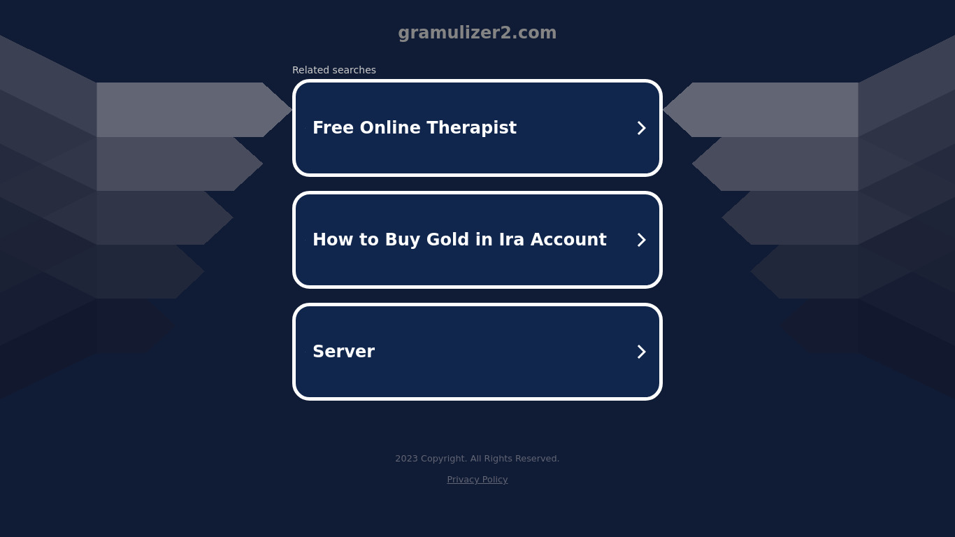 Gramulizer2 Landing page
