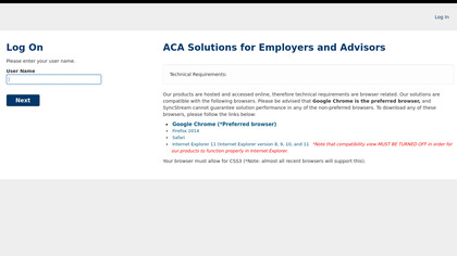 SyncStream ACA Dashboard image