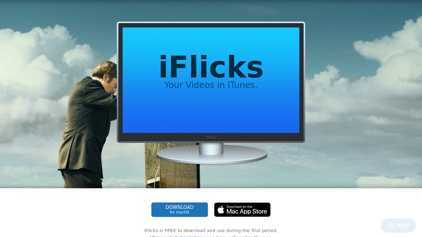 iFlicks Landing page