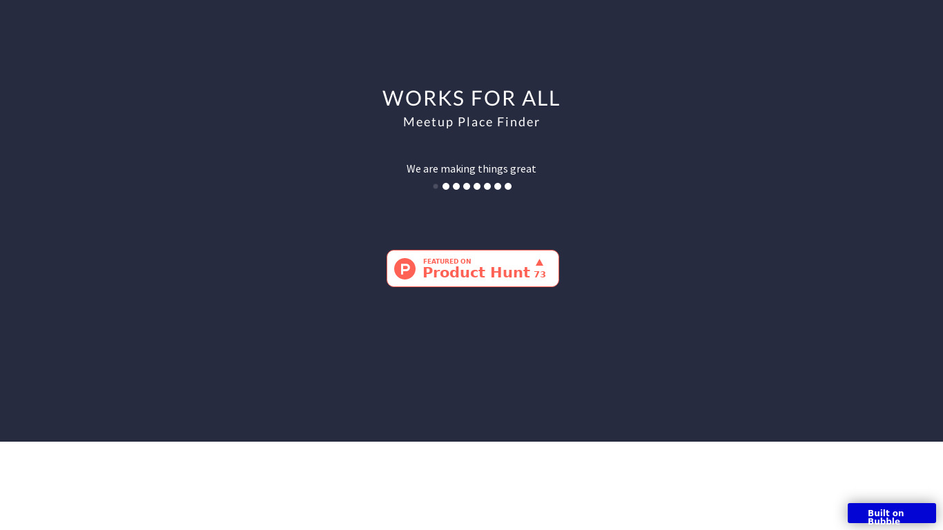 Works For All Landing page