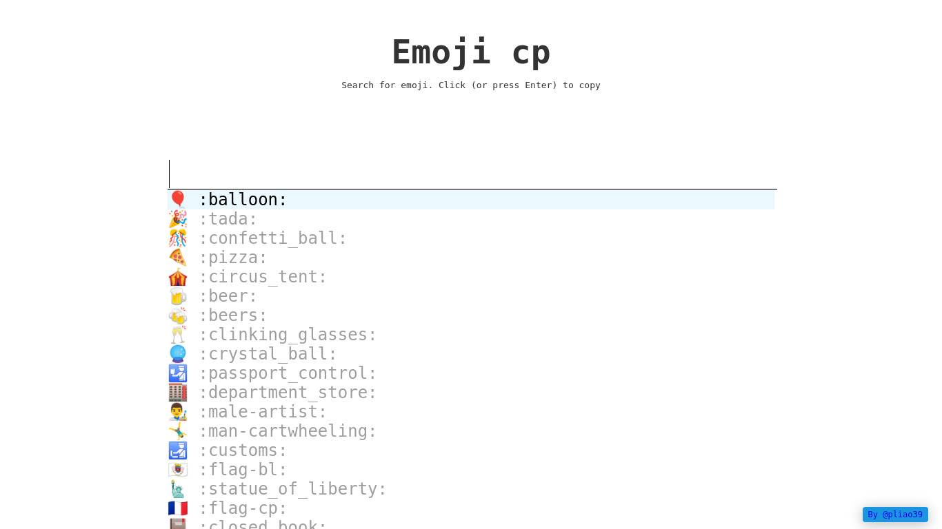 Emoji cp Landing page