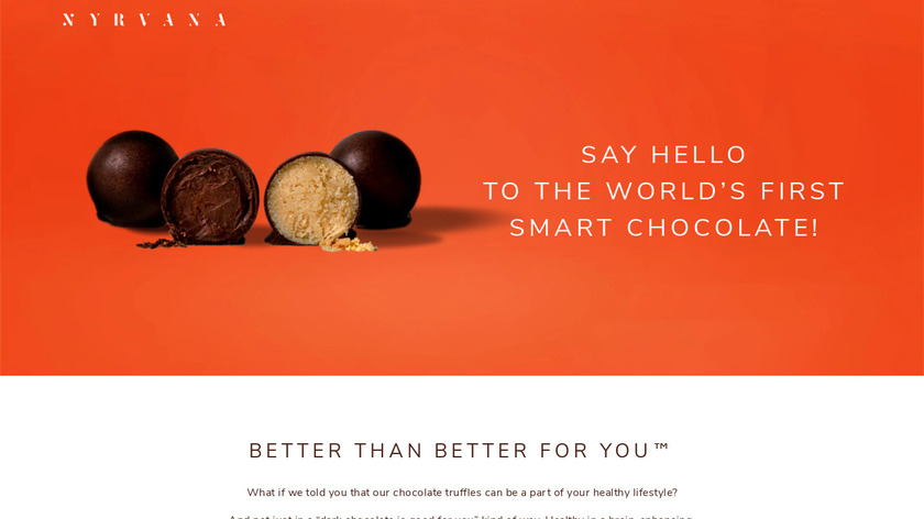 Nyrvana Chocolate Landing Page