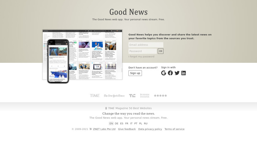 Good Noows Landing Page