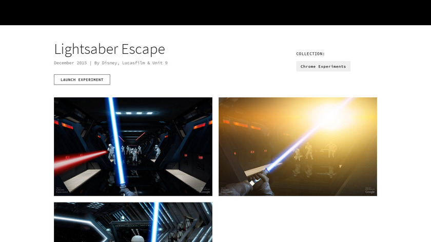 Lightsaber Escape Landing Page