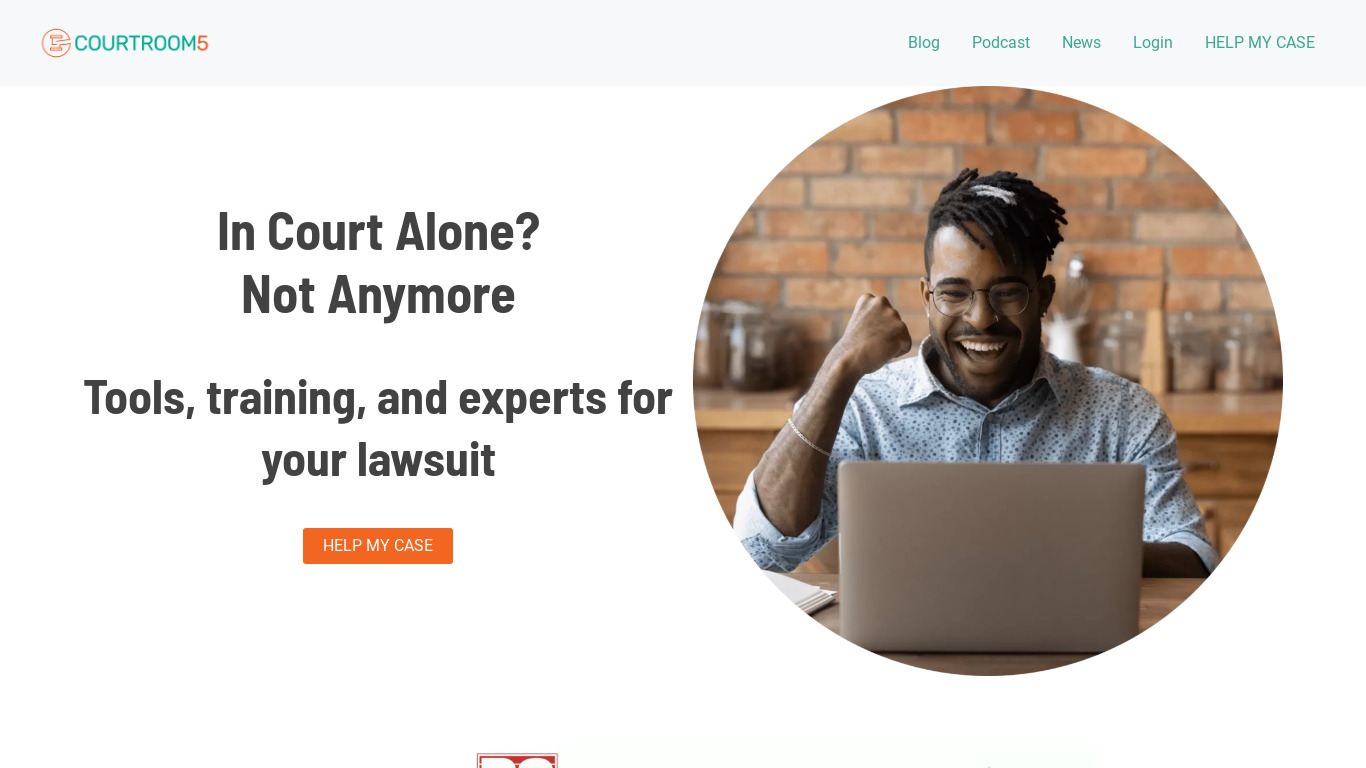 Courtroom5 Landing page