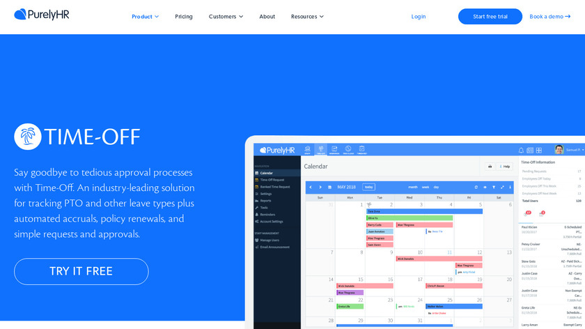 TimeOffManager Landing Page
