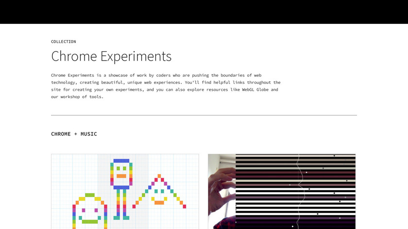Chrome Experiments Landing Page