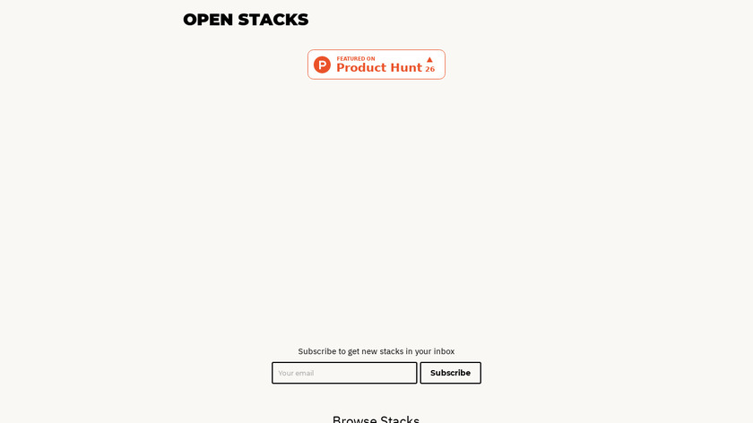 Open Stacks Landing Page