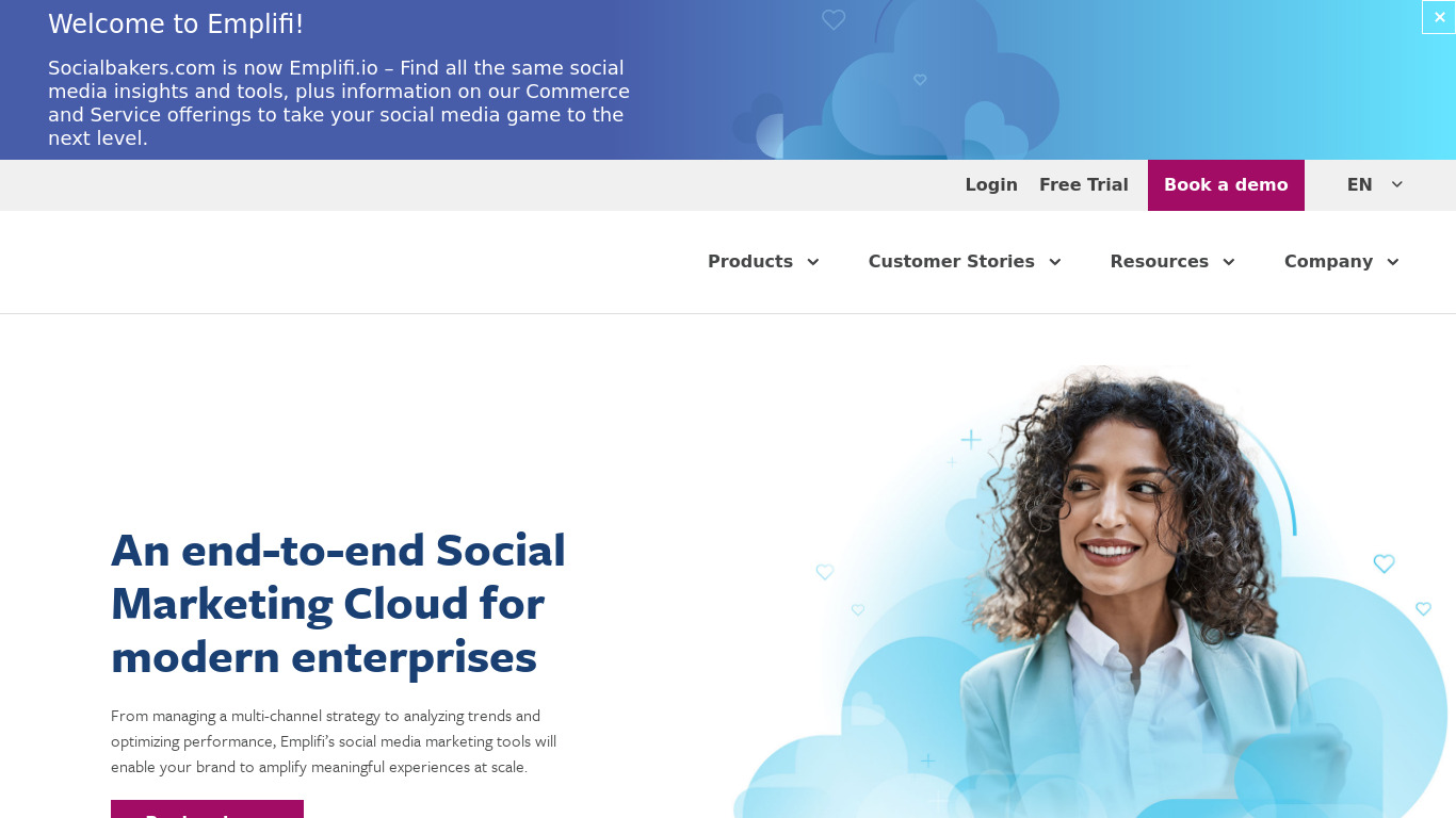 Socialbakers Suite Landing page
