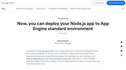 Node.js on App Engine image