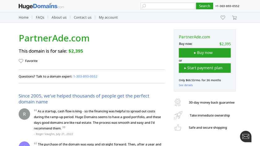 Partnerade Landing Page