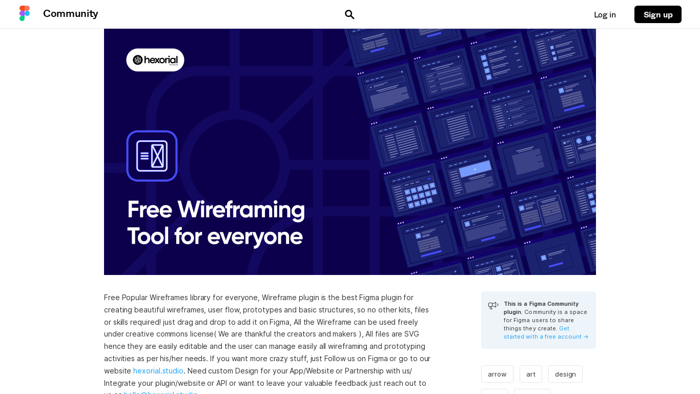Wireframe for Figma Landing page
