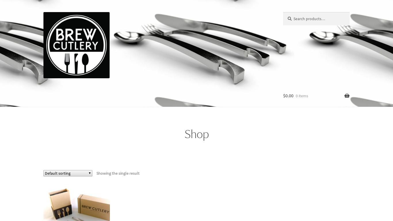 Brew Cutlery Landing page