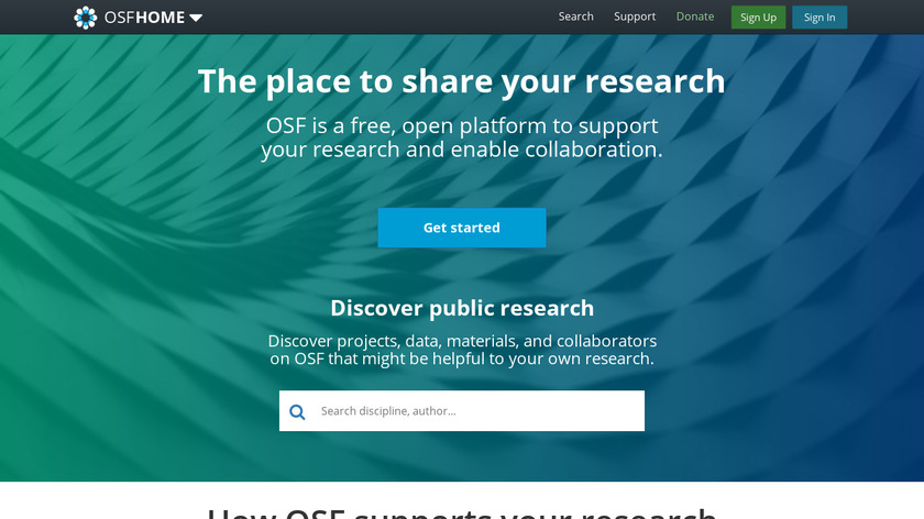 Open Science Framework Landing Page