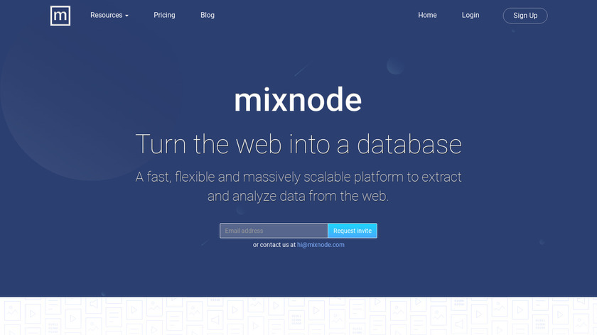 Mixnode Landing Page
