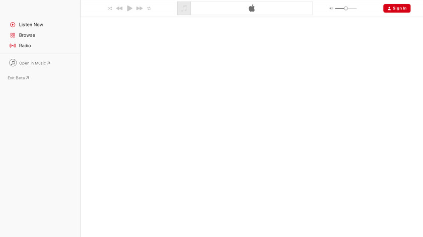 Apple Music Web App Landing Page