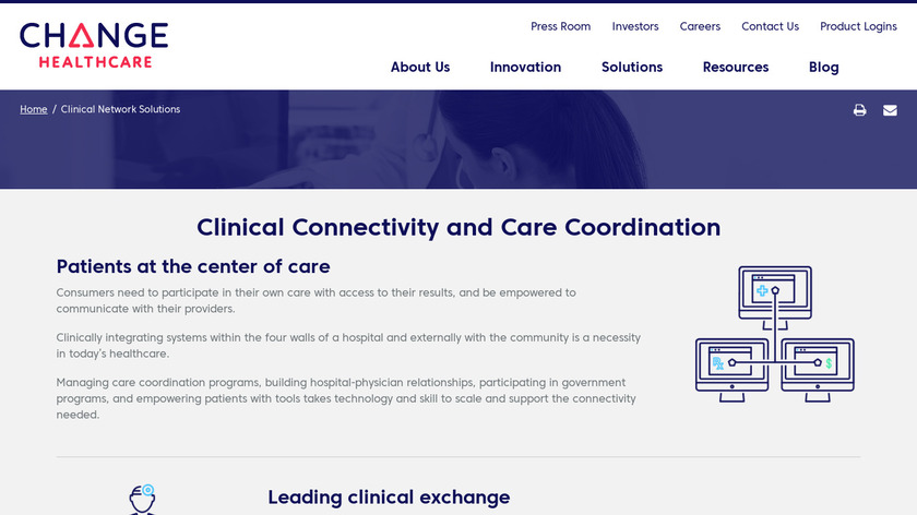 Change Healthcare Clinical Network Solutions Landing Page