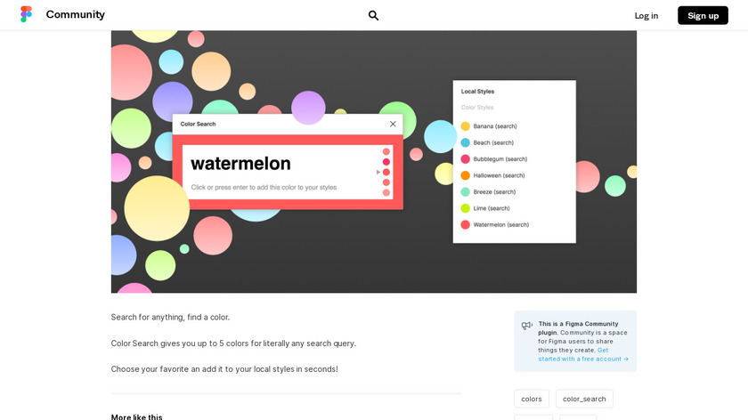 Figma Color Search Landing Page