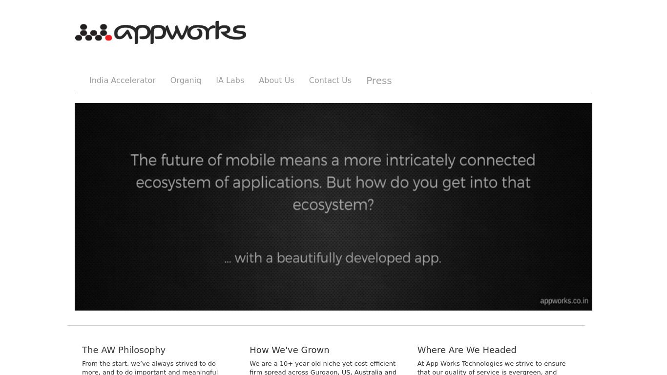Appworks Technologies Landing page