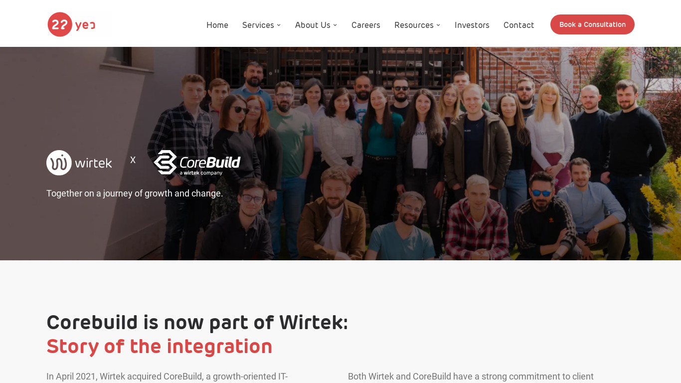 CoreBuild Landing page
