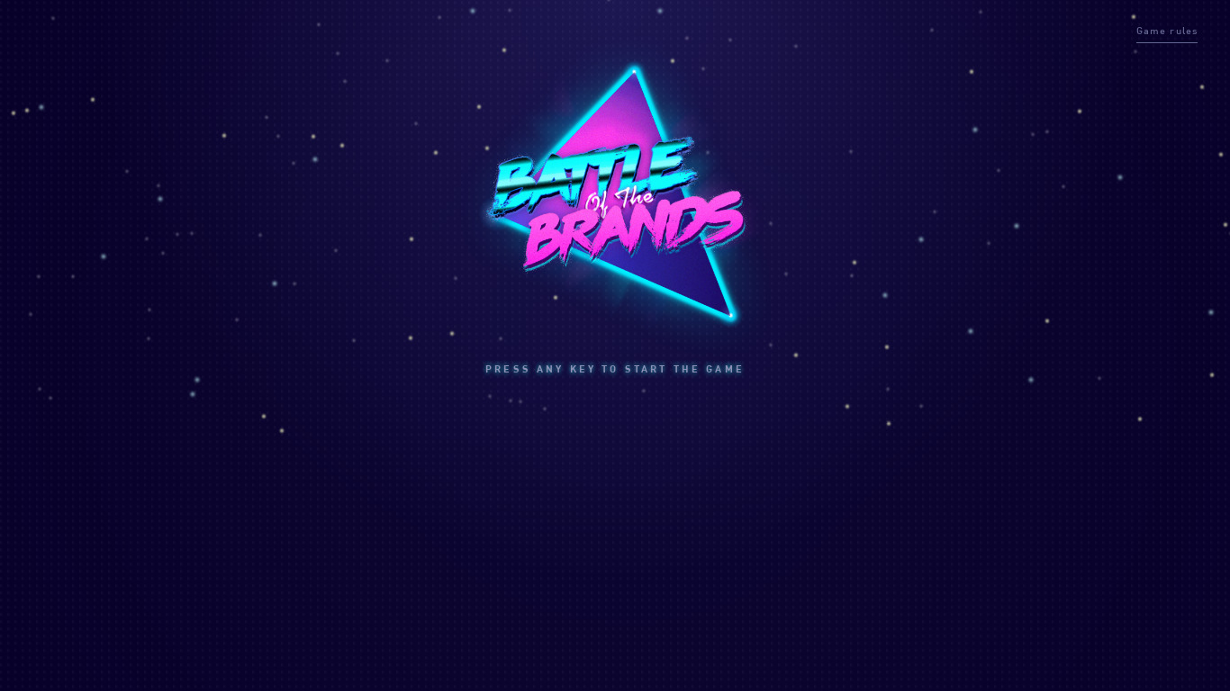 Battle of the Brands Landing page